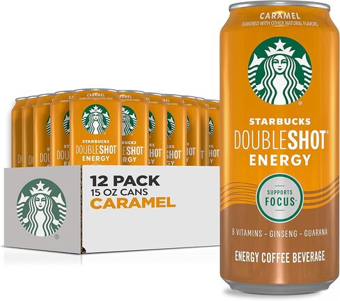 Starbucks Doubleshot Energy Drink Coffee Beverage, Coffee, Iced Coffee, 15 fl oz Cans (Packaging May Vary) (Pack of 12) in Saudi Arabia