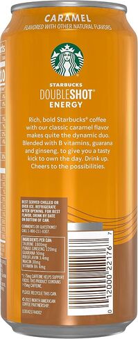 Starbucks Doubleshot Energy Drink Coffee Beverage, Coffee, Iced Coffee, 15 fl oz Cans (Packaging May Vary) (Pack of 12) in Saudi Arabia