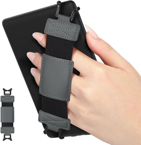 MoKo Soft Hand Strap for 6-8 Inch Kindle eReaders Fire Tablet Kindle/Kobo/Voyaga/Lenovo/Sony Kindle E-Book Tablet, Black High-Elasticity Versatile Hand Strap Lightweight Finger Grip Holder, Mint Green in Saudi Arabia