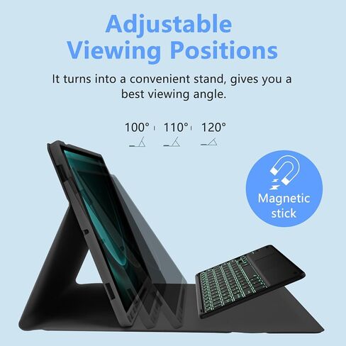 MMK لـ Samsung Galaxy Tab S10+/ S9+/ S9 Fe+12.4 بوصة مع لوحة المفاتيح ، حالة لوحة المفاتيح لـ Samsung Galaxy Tab S10 Plus/ S9 Plus/ S9 Fe Plus 5G 2024 2023 مع حامل القلم S - الأزرق in Kuwait