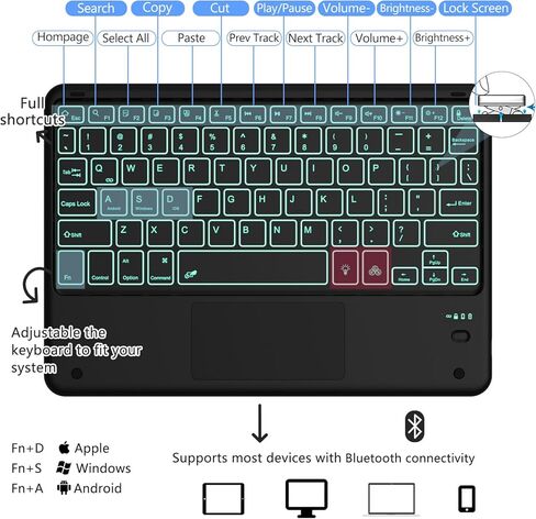 MMK لـ Samsung Galaxy Tab S10+/ S9+/ S9 Fe+12.4 بوصة مع لوحة المفاتيح ، حالة لوحة المفاتيح لـ Samsung Galaxy Tab S10 Plus/ S9 Plus/ S9 Fe Plus 5G 2024 2023 مع حامل القلم S - الأزرق in Kuwait