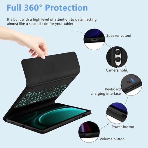 MMK لـ Samsung Galaxy Tab S10+/ S9+/ S9 Fe+12.4 بوصة مع لوحة المفاتيح ، حالة لوحة المفاتيح لـ Samsung Galaxy Tab S10 Plus/ S9 Plus/ S9 Fe Plus 5G 2024 2023 مع حامل القلم S - الأزرق in Kuwait