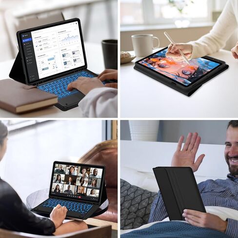 MMK لـ Samsung Galaxy Tab S10+/ S9+/ S9 Fe+12.4 بوصة مع لوحة المفاتيح ، حالة لوحة المفاتيح لـ Samsung Galaxy Tab S10 Plus/ S9 Plus/ S9 Fe Plus 5G 2024 2023 مع حامل القلم S - الأزرق in Kuwait