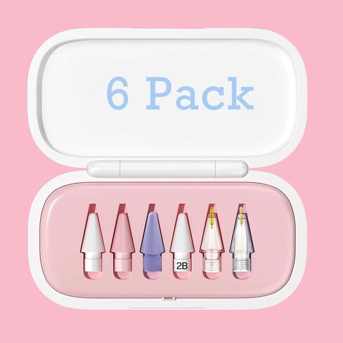 4 Pack Replacement Tips for Apple Pencil 1/2/Pro Generation, High Sensitivity Replacement Nibs and Precise Control Pen Nibs for iPad Pencil in Saudi Arabia