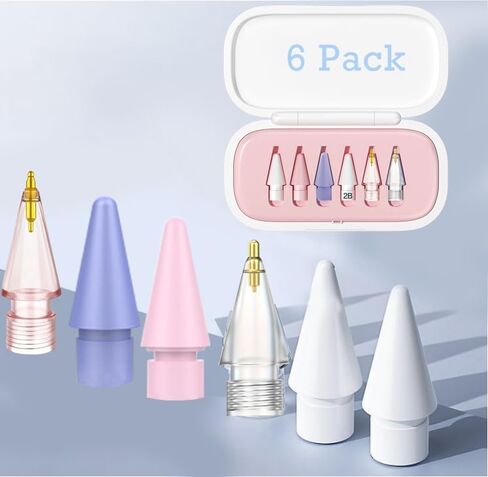 4 Pack Replacement Tips for Apple Pencil 1/2/Pro Generation, High Sensitivity Replacement Nibs and Precise Control Pen Nibs for iPad Pencil in Saudi Arabia