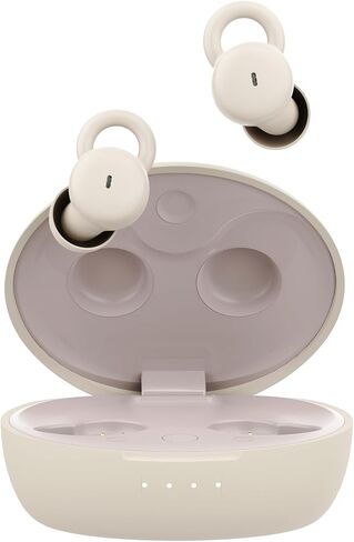 Sleep Earbuds w/Mic, Comfortable Sleeping Headphones Small Design for Side Sleepers Invisible Buds for Sleep Wireless Bluetooth Earphones for Noise Blocking Snoring (Ivory) in Saudi Arabia