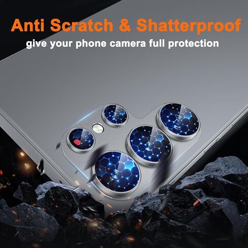 COJOC for Samsung Galaxy S25 Ultra Camera Lens Protector, [Full Coverage] [Anti-Scratch] Matte Alloy Metal Tempered Glass Rear Camera Screen Protector Cover for Galaxy S25 Ultra, Black in Saudi Arabia