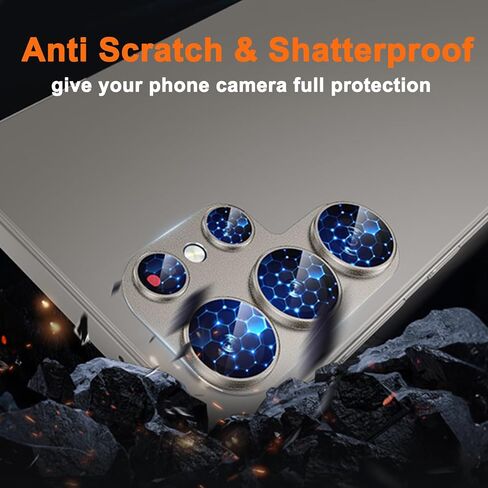 COJOC for Samsung Galaxy S25 Ultra Camera Lens Protector, [Full Coverage] [Anti-Scratch] Matte Alloy Metal Tempered Glass Rear Camera Screen Protector Cover for Galaxy S25 Ultra, Black in Saudi Arabia