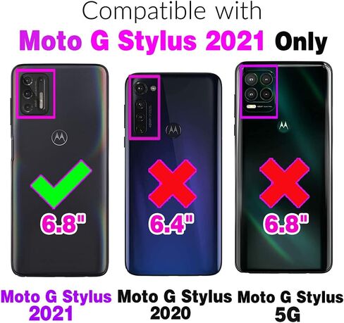 Argyle Wallet Case for Moto G Play 2021 with Wrist Strap Shoulder Strap, 9+ Card Slots Zipper Purse, Luxury PU Leather Stand Phone Cover for Motorola GPlay2021 6.5 XT2093DL XT2093-7 Deep Purple in Saudi Arabia