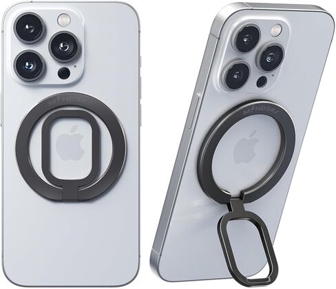 Mindsky Colorful Magnetic Phone Ring Holder for Mag-Safe [Ultra-Thin-Smooth-180° Foldable] Compatible with iPhone16/15/14/13/12, Samsung and MagSafe Case/Other Phones, (Stylish Cool) in Saudi Arabia