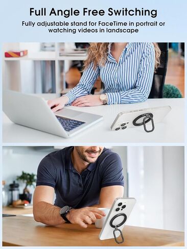 Mindsky Colorful Magnetic Phone Ring Holder for Mag-Safe [Ultra-Thin-Smooth-180° Foldable] Compatible with iPhone16/15/14/13/12, Samsung and MagSafe Case/Other Phones, (Stylish Cool) in Saudi Arabia