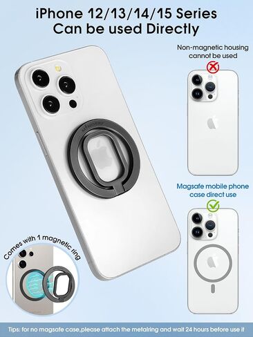 Mindsky Colorful Magnetic Phone Ring Holder for Mag-Safe [Ultra-Thin-Smooth-180° Foldable] Compatible with iPhone16/15/14/13/12, Samsung and MagSafe Case/Other Phones, (Stylish Cool) in Saudi Arabia