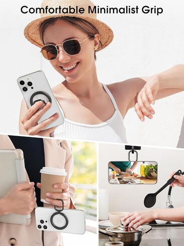 Mindsky Colorful Magnetic Phone Ring Holder for Mag-Safe [Ultra-Thin-Smooth-180° Foldable] Compatible with iPhone16/15/14/13/12, Samsung and MagSafe Case/Other Phones, (Stylish Cool) in Saudi Arabia
