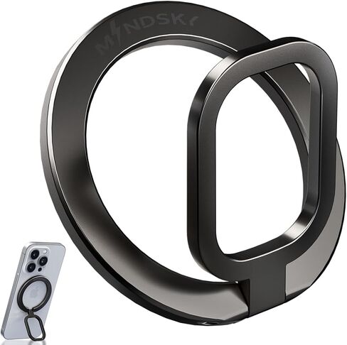 Mindsky Colorful Magnetic Phone Ring Holder for Mag-Safe [Ultra-Thin-Smooth-180° Foldable] Compatible with iPhone16/15/14/13/12, Samsung and MagSafe Case/Other Phones, (Stylish Cool) in Saudi Arabia