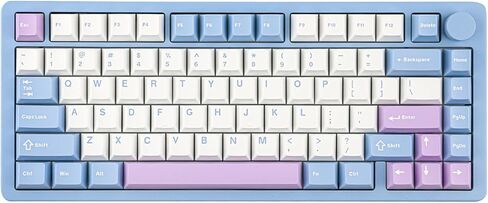 Blade75 Wireless Aluminum Mechanical Gaming Keyboard, Gasket Creamy Keyboard, BT5.0/2.4GHz/USB-C Hot Swappable Custom Keyboard with Knob, RGB Backlit, NKRO for Win/Mac/Games/Office (Black) in Kuwait