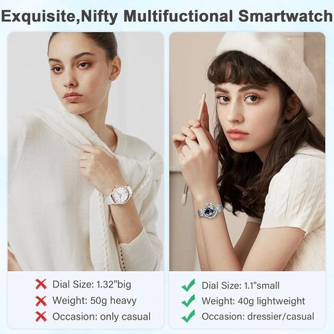 GADIXY Smart Watches for Women(Make/Answer Call) with Diamond:1.1" AMOLED Fitness Tracker for Heart Rate/Blood Pressure/SpO2/Sleep Monitor,Running Smartwatch for Android/iOS in Saudi Arabia
