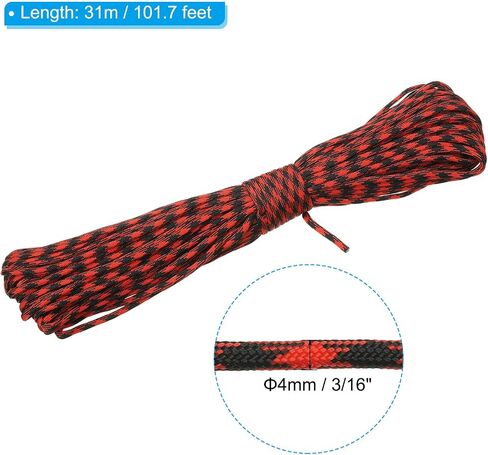 PATIKIL 100 Feet 7-Strand Core Paracord, 3/16 Inch Paracord Lanyard Nylon Cord Camping Rope for Camping Tent Clothesline, Blue Camo (4mmx31m) in Saudi Arabia