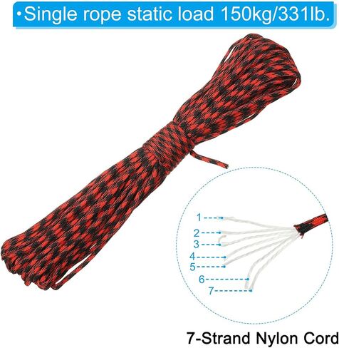 PATIKIL 100 Feet 7-Strand Core Paracord, 3/16 Inch Paracord Lanyard Nylon Cord Camping Rope for Camping Tent Clothesline, Blue Camo (4mmx31m) in Saudi Arabia