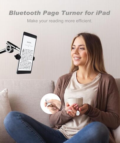 YIBAOCOM TikTok Scrolling Ring - جهاز تحكم عن بعد لـ TikTok، أداة تمرير حلقة تيرنر لصفحة البلوتوث لجهاز iPhone iPad، وحدة تحكم عن بعد للفيديو القصير والموسيقى (أزرق) in Saudi Arabia