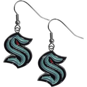 Siskiyou Sports NHL Seattle Kraken Chrome Dangle Earrings, Team Colors, One Size
