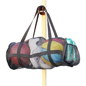 Large Basket Ball Duffel Bag,Mesh Basketball Bag,Mesh Sports Equipment Bag with Shoulder Strap for Holding Basketball,Volleyball,Soccer,Swimming Gear