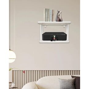 رف تثبيت على الحائط لجهاز العرض، رف جهاز عرض مطور لحامل جهاز العرض على الحائط وحامل جهاز العرض على الحائط وحامل جهاز العرض العائم على الحائط ورف عائم لجهاز توجيه جهاز العرض باللون الأبيض in Kuwait