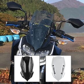Motorcycle PC Windshield WindScreen Visor Viser Wind Deflector Screen Protector Airflow Compatible with K-awasaki Z400 Z250 2019 2020 2021 2022 2023 Wind Screen Z-400 Z-250 (Smoke)