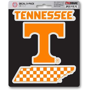 FANMATS NCAA Tennessee Volunteers Team Decal, 3-Pack