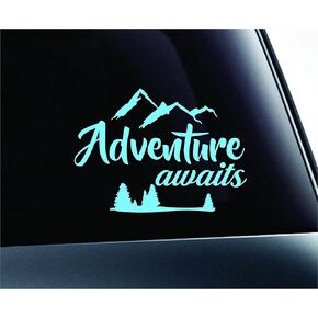 مغامرة في انتظار السهام رحلة طبيعة الحياة كمبيوتر محمول رمز ملصق عائلة الحب سيارة شاحنة نافذة ملصق (أخضر ليموني) in Kuwait