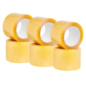 Shipping Packaging Tape, 3" x 110 yd, Designed for Packing, Shipping and Mailing, Strong Seal on All Box Types, No Splitting or Tearing, 3" Core (6)