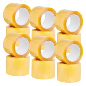 Shipping Packaging Tape, 3" x 110 yd, Designed for Packing, Shipping and Mailing, Strong Seal on All Box Types, No Splitting or Tearing, 3" Core (6)