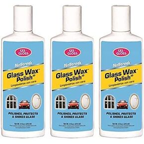 Gel-Gloss No Streek Glass Wax Polish, 8 Fluid Ounces (3)