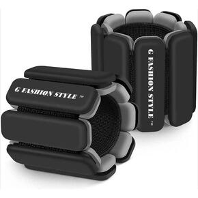 Wearable Wrist & Ankle Weights, Set of 2 (1 LB ea.), Adjustable Arm Weights Set, Weight Loss Bracelet, For Running, Walking, Jogging, Jumping, Yoga, Dance, Pilates, Aerobics, Strength Training, Women/Man.