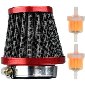 38mm Performance Red Air Filter Plastic Inline Fuel Filters for Chinese GY6 50c 139QMB Motorcycle Scooter Moped 50cc 110cc 125cc SDG SSR Dirt Pit Bike