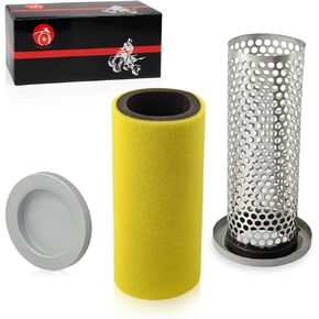 Air Filter & Guide Cage Cap Kit Compatible with Yamaha Rhino 450 660 YXR450 YXR660 2004-2009