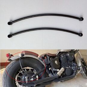 Rear Fender Rail Support Bracket Mount Holder Motorcycle Chopper Bobber (black)