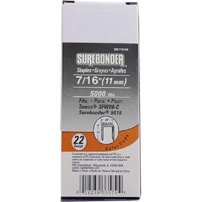 300-716-5M Narrow Crown 22 Gauge Upholstery Staples - 7/16" Length - 5000 Count