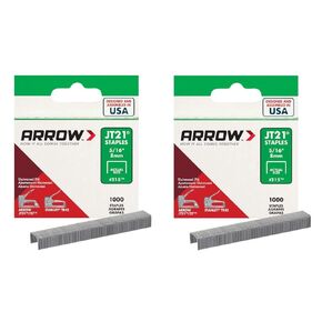 Arrow Fastener 215 Genuine JT21/T27 5/16-Inch Staples, 1,000-Pack - 2 Pack