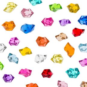 Super Z Outlet Acrylic Color Ice Rock Crystals Treasure Gems for Table Scatters, Vase Fillers, Event Decorations, Wedding, Birthday Decoration Favor (190 Pieces) (Black)