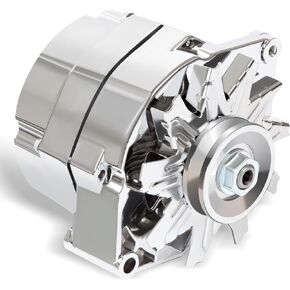 3 Wire Alternator Replacement for Chrome Self Exciting Street Rod GM 350 BBC SBC 100Amp