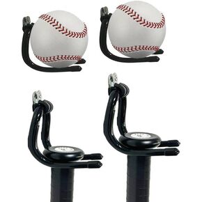 4Pack Baseball bat Stand Baseball Holders Storage hanger Rack, Wall Mounted Sports Memorabilia and Collectibles bracket for Baseball bat and Balls Display for Sports Lover,（No Ball & Bat）
