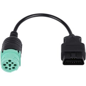 Ejoyous 9 Pin to 16 Pin OBD2 Truck Diagnostic Scanner Cable Adapter for Engine with Superior Flexibility and Durability (Male)