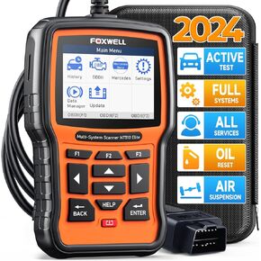 FOXWELL NT510 Elite fit for Mercedes-Benz OBD2 Diagnostic Scanner Full System Engine ABS SRS ESP BAS AC Fault Code Reader Scan Tool with Bi-Directional All Service Oil EPB Light Reset Air Suspension