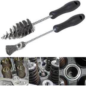 Injector Sleeve Cup/Seat/Bore Cleaning Brush Kit Replace AP0084 AP0085 3252 For 1994~2018 Ford Powerstroke 6.0L 6.4L 6.7L 7.3L / Caterpillar 3126 C7 C9 / Navistar / Maxxforce Stainless Steel (2 PCS)