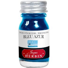 J. Herbin Fountain Pen Ink - 10 ml Bottled - Bleu Azur