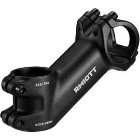 Rmiott 31.8 Bike Stem 70mm 80mm 90mm 110mm Length 35 Degree Bike Handlebar Riser for Mountain Road Bike - Aluminum Black