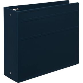 Carstens 4-Inch Heavy Duty 3-Ring Binder - Side Opening, Ash Gray, Durable Plastic, Precision No-Gap Rings, Waterproof Cover, No Pockets, Holds 600 Letter Sheets, BPA-Free, Made in USA (1842-3R)