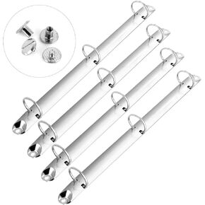 4 Pieces Letter Size Ring Binder Mechanism Replacement Kit Metal 3-Ring Binders Ring Loose Leaf Binding Spines Combs for Binder Organizers (4)