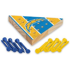 Rico Industries NFL Peg Pyramid Game 4.5" x 4" Wooden Travel Sized Pyramid Game - Toy Peg Games - Triangle - Family Fun in Kuwait