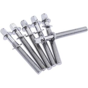 DYNWAVE 6pcs Silver 2 Inch Drum Tension Rods for Tom Snare Drum Build Accessories